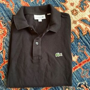 Men’s lacrosse black polo shirt slim fit